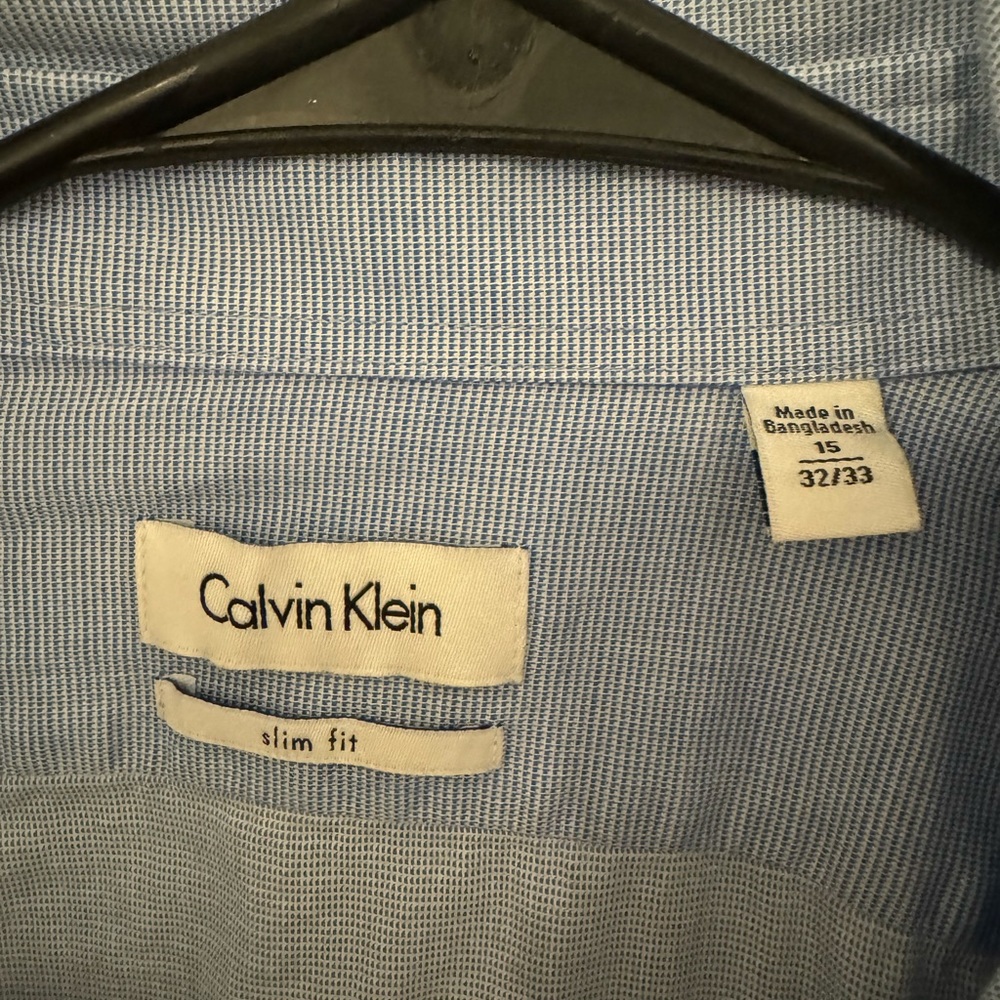 Calvin Klein Blue Slim Fit Men's Shirt